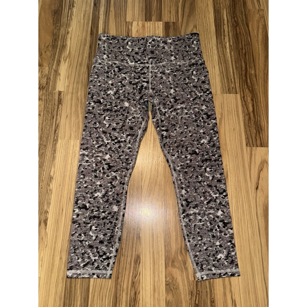 Athleta‎ Sz M Elation Textured 7/8 Tight Meadow Decadent Chocolate Leggings